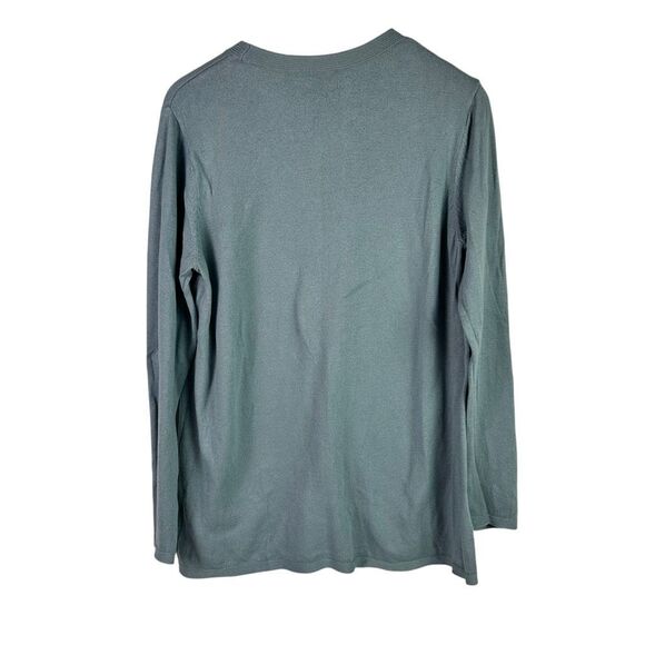 J. Jill Medium Dusty Blue Long Sleeve Sweater Crew Neck - Picture 2 of 6